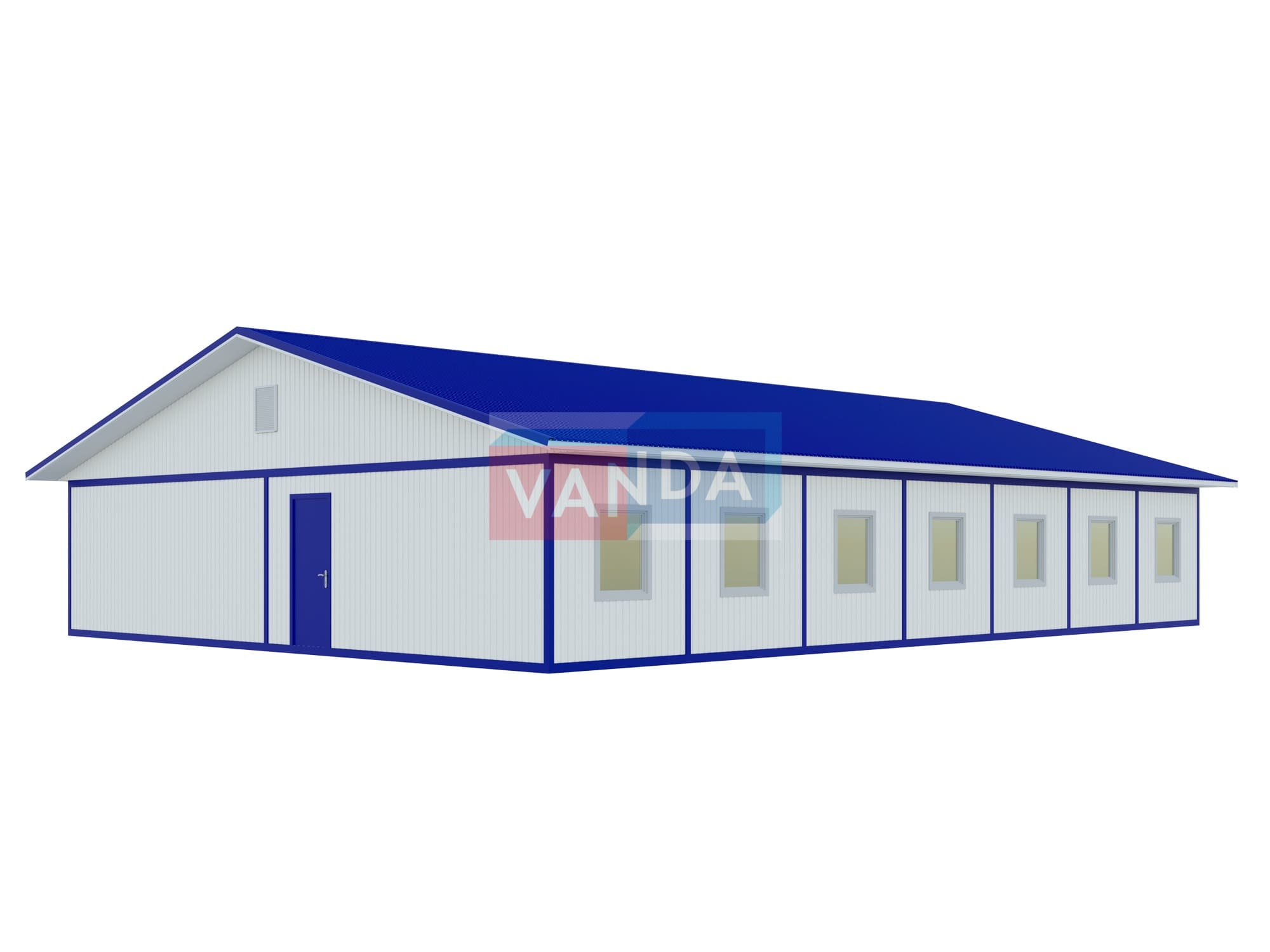Проект общежития из блок контейнеров 12X16.8 Плита OSB
